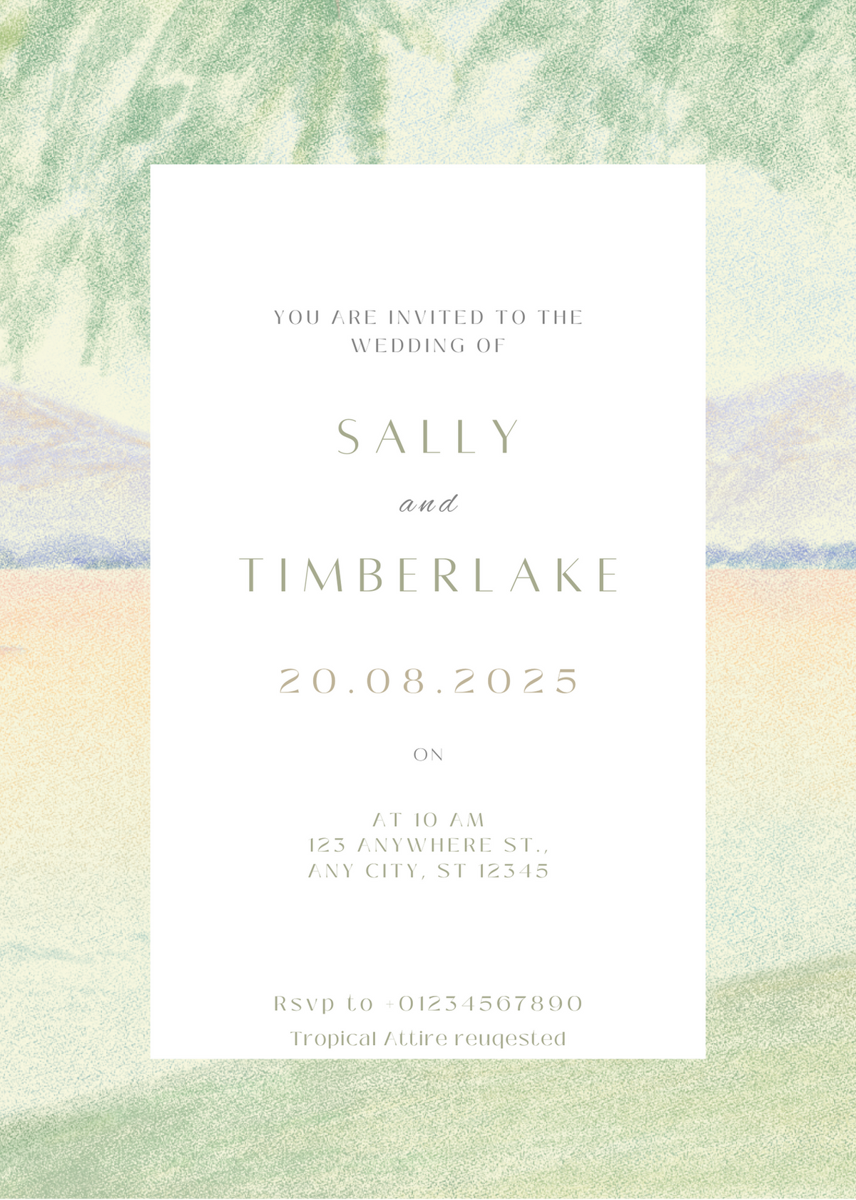 Seaside Embrace - Wedding Invitation