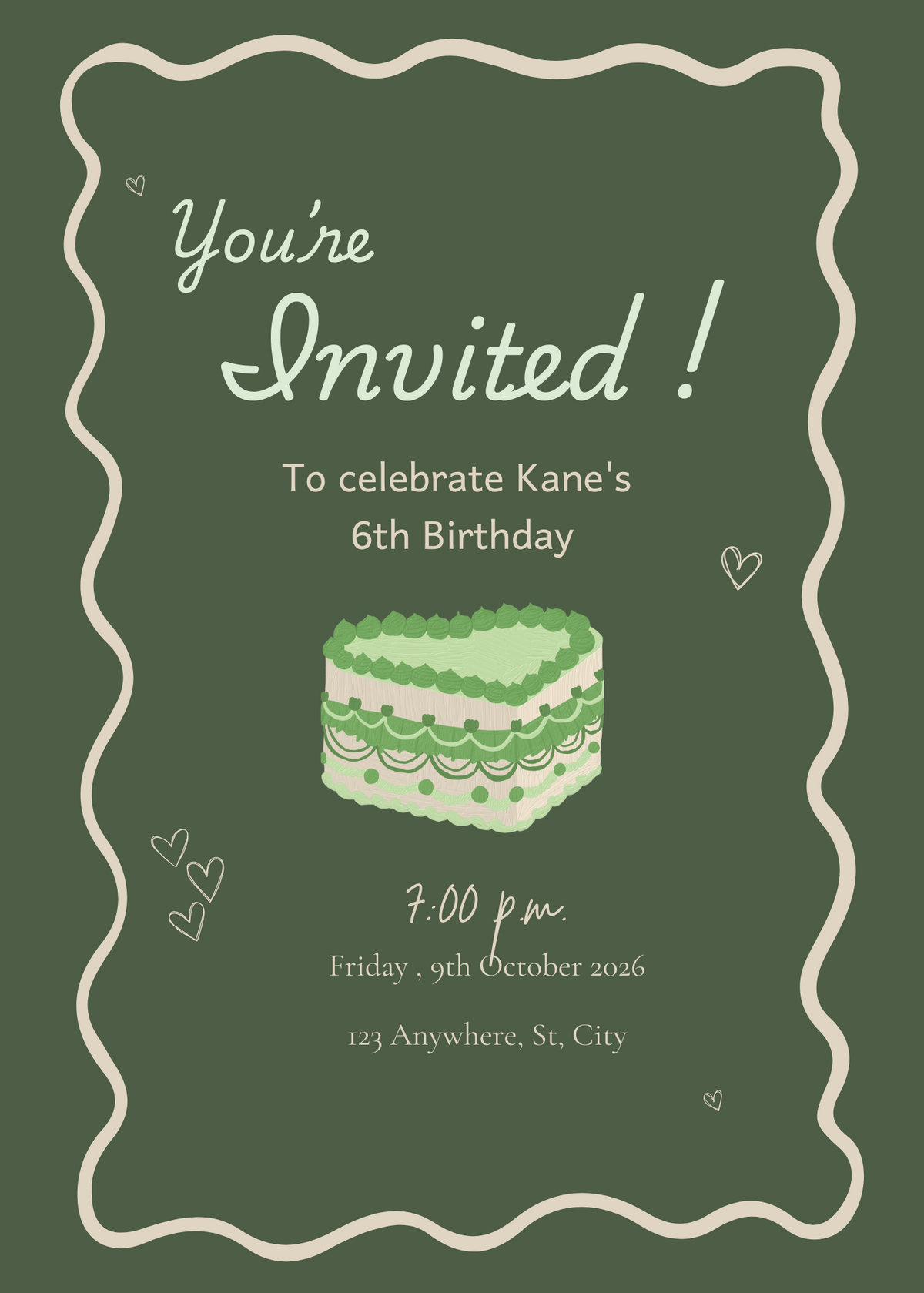 Emerald Promises - Birthday Invitation