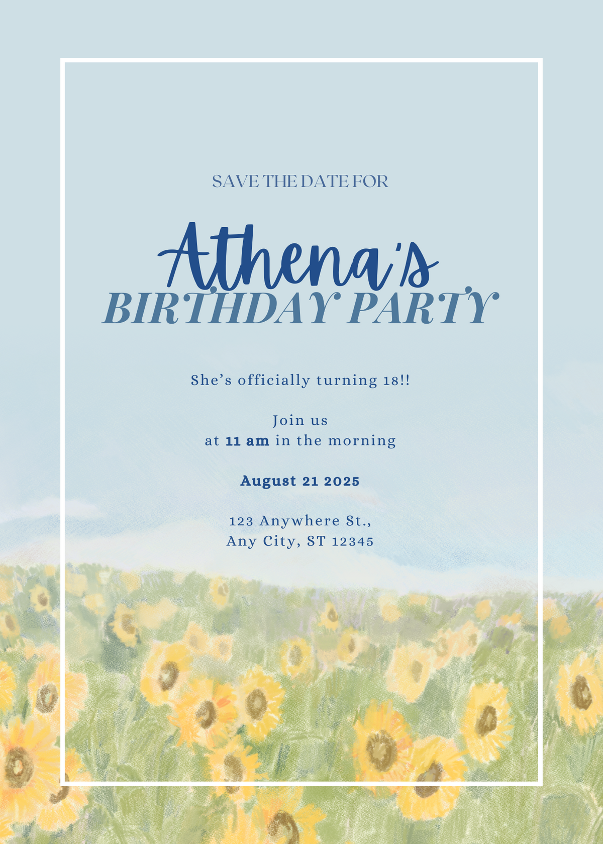 Picnic Garden - Birthday Invitation