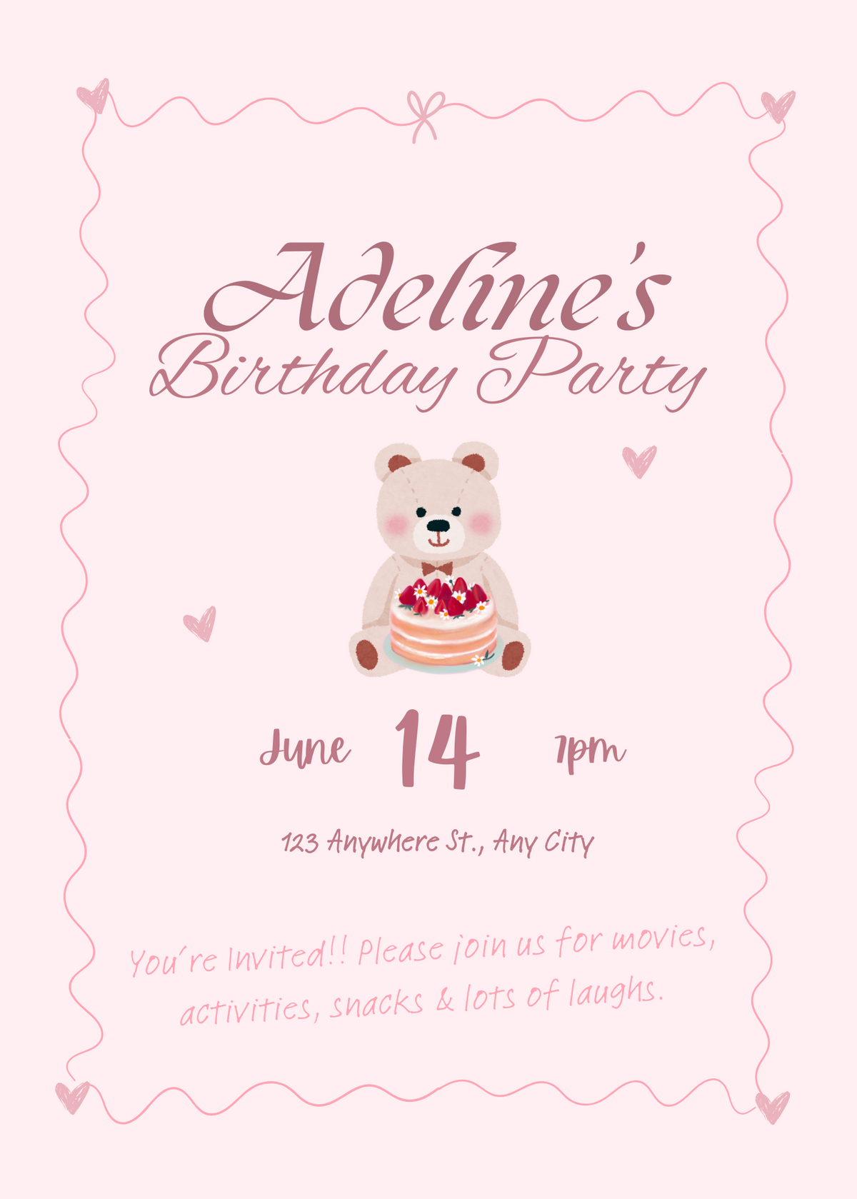 Sweetheart Wishes - Birthday Invitation